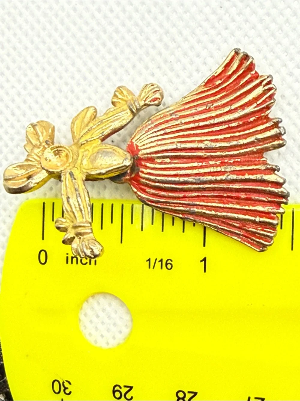 Vintage unusual articulated rag doll possible Alfred Philippe Trifari brooch pin